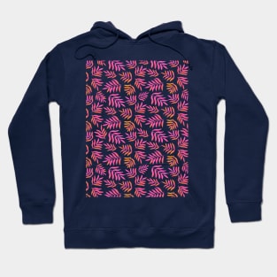 Watercolor branches pattern - pink and orange Hoodie